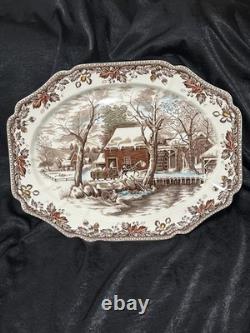 20Beautifully Engraved Serving Platter by Johnson Brothers/Country Life Pattern