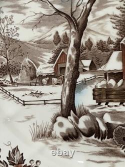 20Beautifully Engraved Serving Platter by Johnson Brothers/Country Life Pattern