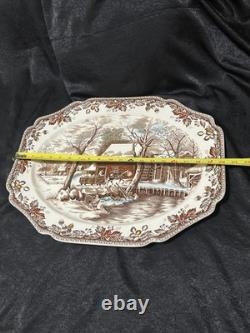 20Beautifully Engraved Serving Platter by Johnson Brothers/Country Life Pattern