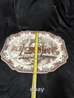 20Beautifully Engraved Serving Platter by Johnson Brothers/Country Life Pattern
