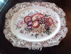 20 1/4 Thanksgiving Platter Johnson Bros. Harvest, Windsor Ware, Mint