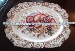 20 1/4 Thanksgiving Platter Johnson Bros. Harvest, Windsor Ware, Mint