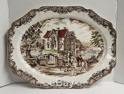 20 Johnson Brothers Heritage Hall Large Serving Platter Multicolor Gothic House