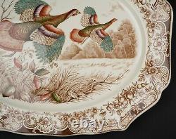 20 Oval Serving Platter, Wild Turkeys Brown by Johnson Bros, #2