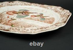 20 Oval Serving Platter, Wild Turkeys Brown by Johnson Bros, #2