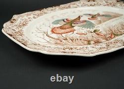 20 Oval Serving Platter, Wild Turkeys Brown by Johnson Bros, #2