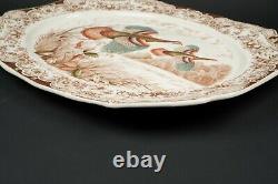 20 Oval Serving Platter, Wild Turkeys Brown by Johnson Bros, #2