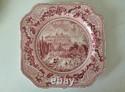20 Pc Pink Red HISTORIC AMERICA Set for 4 Place Settings by Johnson Bros Vintage