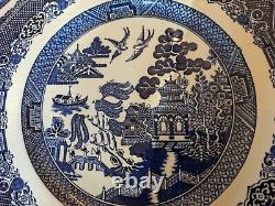 20 Piece Johnson Brothers England Blue Willow 4 Place Setting Ironstone EUC