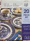 20 Piece Johnson Brothers England Blue Willow 4 Place Setting Ironstone Nib