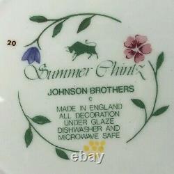 20 Piece Set Johnson Brothers Summer Chintz Dinner Lunch Bread Plate Cup Saucer