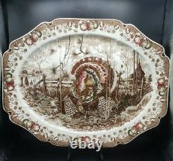 20 x 16 Johnson Bros. England His Majesty Thanksgiving Turkey Platter