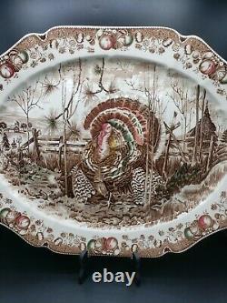 20 x 16 Johnson Bros. England His Majesty Thanksgiving Turkey Platter