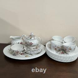 22 PC Staffordshire Bouquet Made In England By JOHNSON BROS