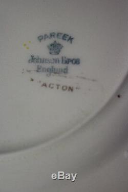 22pc Vintage Johnson Bros Brothers ACTON Pareek Plates, Cup, Saucer Set, England