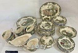 23 The Friendly Village & Country Life Johnson Bros Serving Tray Plates and More