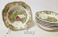 23 The Friendly Village & Country Life Johnson Bros Serving Tray Plates and More