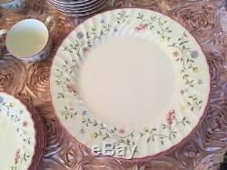 24 Pcs Plate Antique China Johnson Bros England Pink Roses Summer Chintz