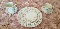 24 Pcs Plate Antique China Johnson Bros England Pink Roses Summer Chintz