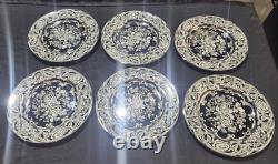 24 Pieces Vintage Johnson Bros Pareek Mirror Platinum Silver Luster Plates Cups