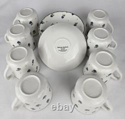 24pc Johnson Bros BERRIES 8-Cups & Saucers, 8-Coupe Cereal Bowls MINT RARE
