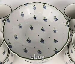 24pc Johnson Bros BERRIES 8-Cups & Saucers, 8-Coupe Cereal Bowls MINT RARE