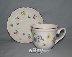 25 Pieces Johnson Brothers Fleurette-5 Place Settings-Dinner, Salad, Cereal, C/S