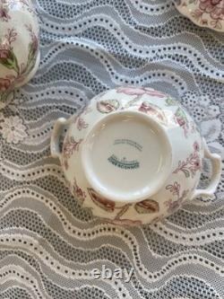 26 Piece Lot Mixed Vintage Johnson Brothers Rose Chintz Pink