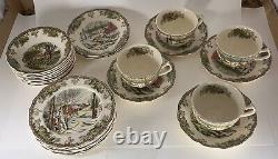 26 Pieces Of Johnson Brothers Friendly Village Dishes Made In England Backstamp