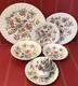 $276 Johnson Bros Ironstone Staffordshire Bouquet Four 7 Pc. Place Settings Euc