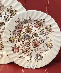 $276 Johnson Bros Ironstone Staffordshire Bouquet Four 7 Pc. Place Settings EUC