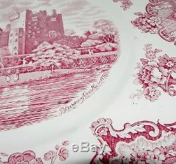 27 Pc Johnson Brothers Bros Pink Transferware Old Britain Castles China England