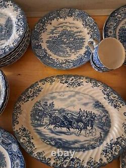 27pcs Johnson Brothers Coaching scenes 8 dinner plates, bowls, platters and more