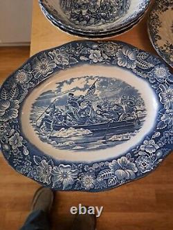 27pcs Johnson Brothers Coaching scenes 8 dinner plates, bowls, platters and more