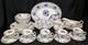 28pc Vintage Johnson Bros. Indies Blue + Serving Pieces Set Lot Service For 5