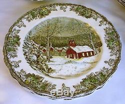 28 pc set, FRIENDLY VILLAGE, Johnson Brothers, England, 4 7-pc place settings