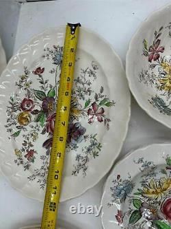 29 Pcs-johnson Bros-sheraton-floral-plates / Bowls-read