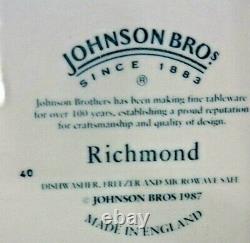 2 JONHSON BROTHERS RICHOMND WHITE 5 PIECE PLACE SETTINGS (Free Shipping)