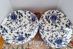 2 Johnson Bros Blue Rose Veggie Bowls 8'' and 9 England