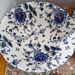 2 Johnson Bros Blue Rose Veggie Bowls 8'' and 9 England