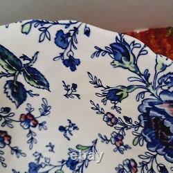 2 Johnson Bros Blue Rose Veggie Bowls 8'' and 9 England