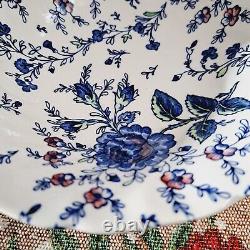 2 Johnson Bros Blue Rose Veggie Bowls 8'' and 9 England