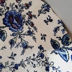 2 Johnson Bros Blue Rose Veggie Bowls 8'' and 9 England