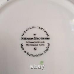 2 Johnson Bros Blue Rose Veggie Bowls 8'' and 9 England