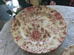 #2 Johnson Brothers Rose Chintz 20 Pieces Place Setting Service For 4 England