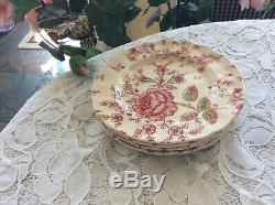 #2 Johnson Brothers Rose Chintz 20 Pieces Place Setting Service For 4 England