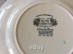 #2 Johnson Brothers Rose Chintz 20 Pieces Place Setting Service For 4 England