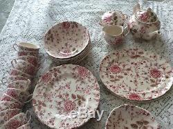 #2 Johnson Brothers Rose Chintz 20 Pieces Place Setting Service For 4 England