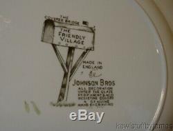 30Pc Lot Johnson Brothers Friendly Village Dinner + Sq Salad Plates + Soup Bowls