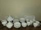 31 Pieces. Vintage Johnson Brothers White Coffe/ Tea Set For Party Of 6